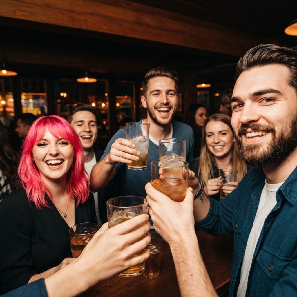 Friends at bar